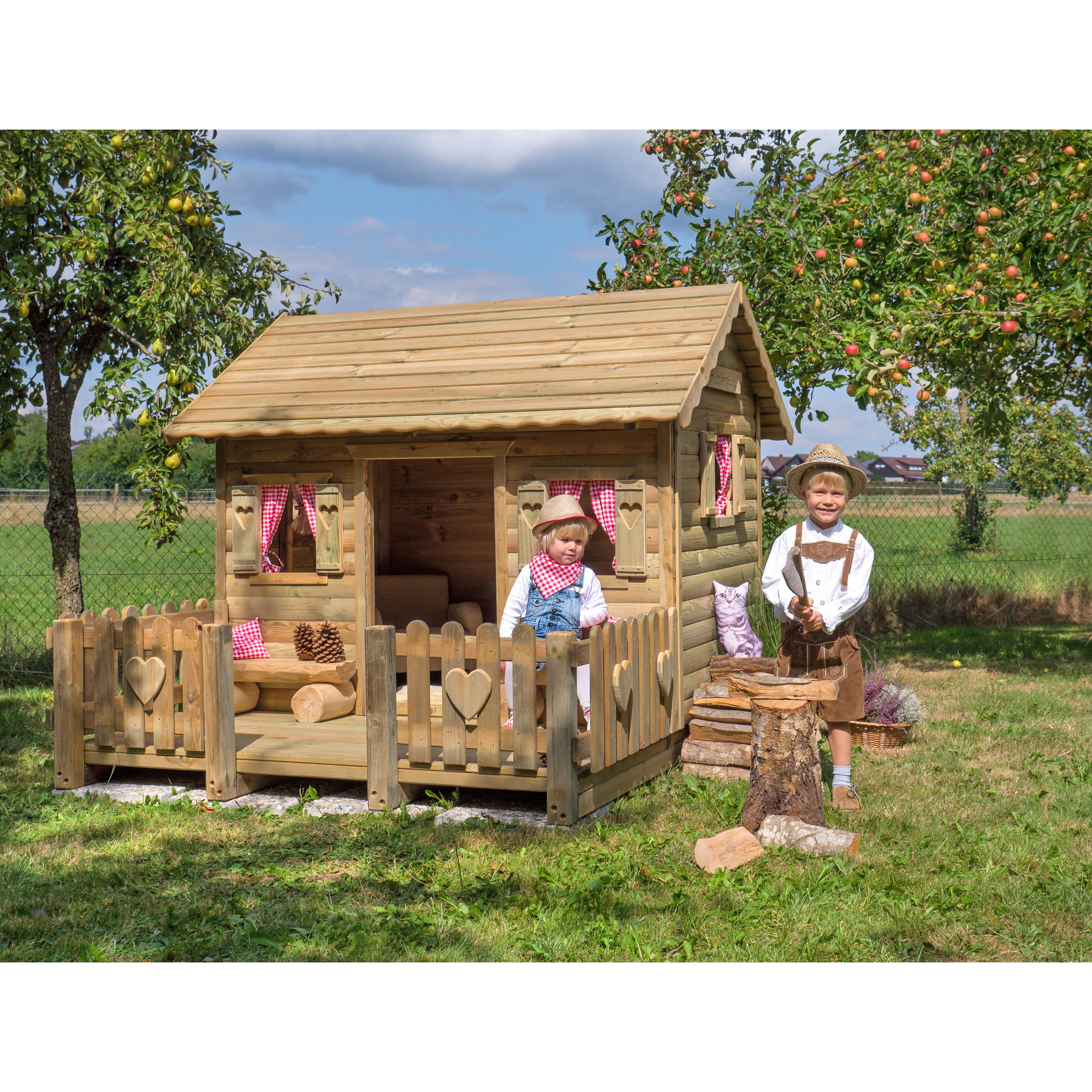 Spielhaus Hüttengaudi für kreative Rollenspiele, ab 2 Jahre