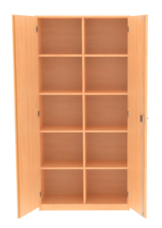 Hochschrank mit 2 Türen und Mittelwand, in Höhe 190 cm